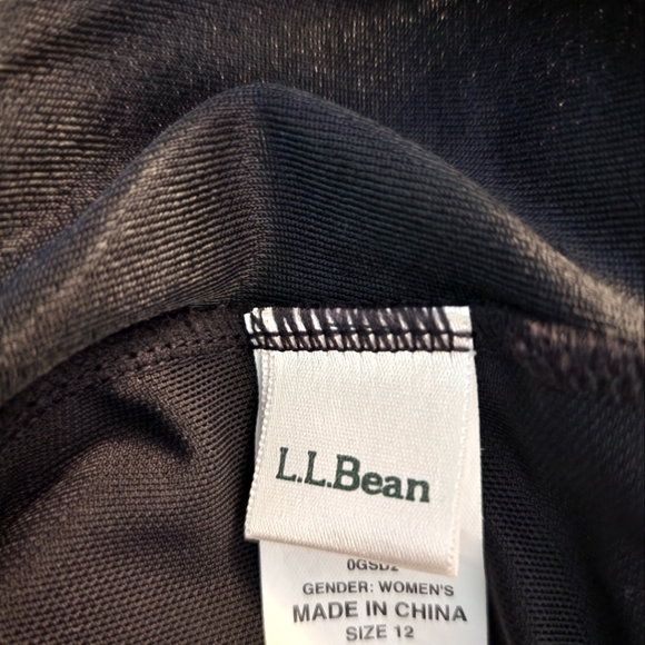 L.L.Bean Black One Piece Swimsuit Women's Sz 12 - Picture 4 of 4